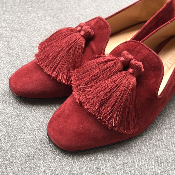 SCHUTZ Tasseled Suede Leather Flats/Loafers - Made in Brazil - Picture 4 of 12